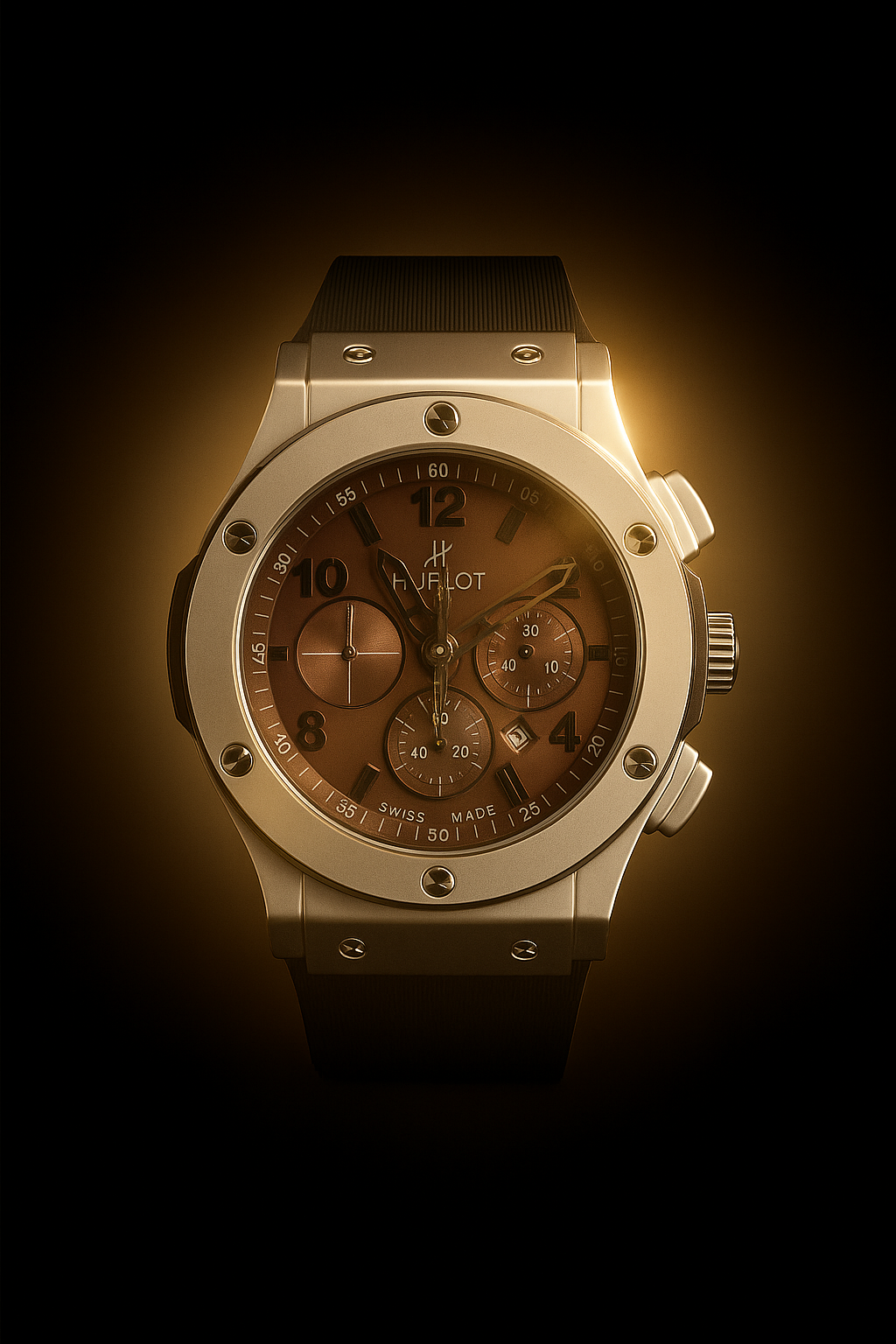 Hublot Rose Gold Chronograph Replica Watch Pakistan