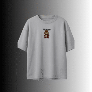 Light gray 230 GSM cotton t-shirt – front view – premium streetwear Pakistan
