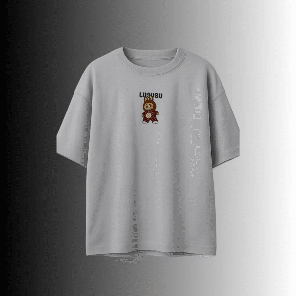 Light gray 230 GSM cotton t-shirt – front view – premium streetwear Pakistan