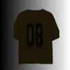 Olive green lightweight t-shirt with large black "08" on back – 180 GSM sports jersey streetwear Pakistan