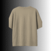 Oversized beige back view 180 GSM cotton T-shirt – premium streetwear Pakistan